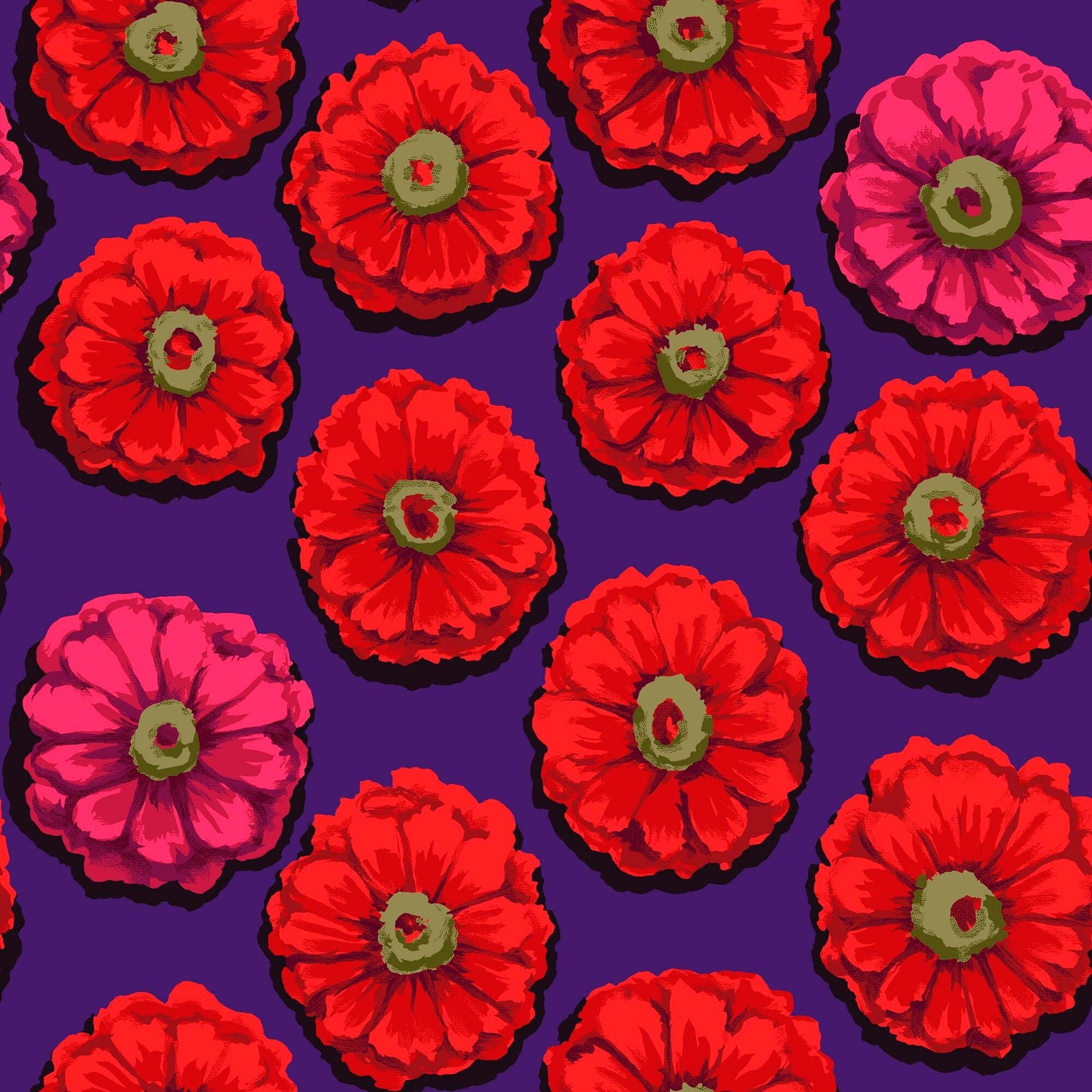 Zinnia Crimson 85 and Fabulous Kaffe Fassett Freespirit Fabrics 100% Quilters Cotton Fabric Fetish