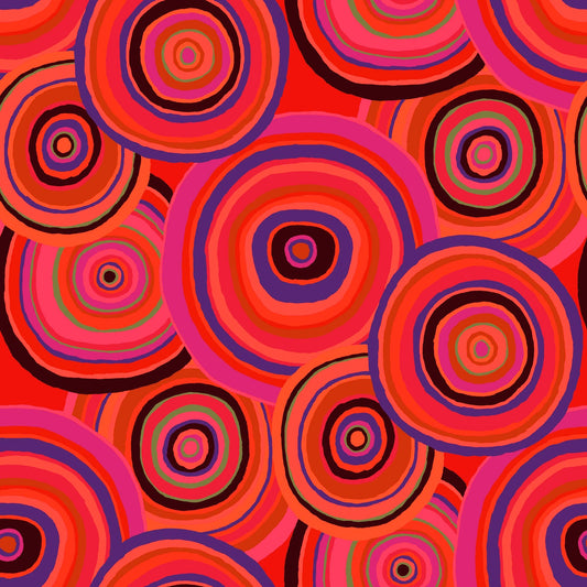 Targets Red 85 and Fabulous Kaffe Fassett Freespirit Fabrics 100% Quilters Cotton Fabric Fetish