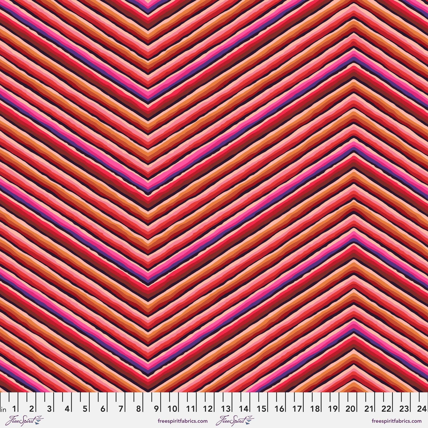 Chevron Stripe Red 85 and Fabulous Kaffe Fassett Freespirit Fabrics 100% Quilters Cotton Fabric Fetish