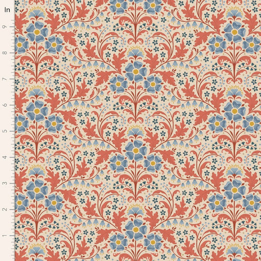 Elanora Rust Hometown Tilda Fabric Tone Finnanger 100% Quilters Cotton Fabric Fetish