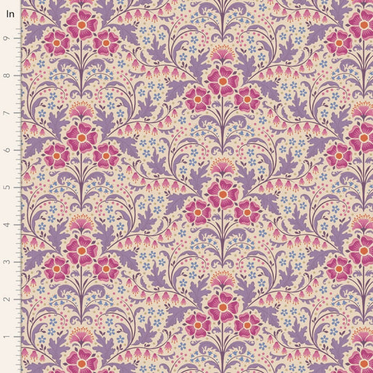 Elanora Grape Hometown Tilda Fabric Tone Finnanger 100% Quilters Cotton Fabric Fetish