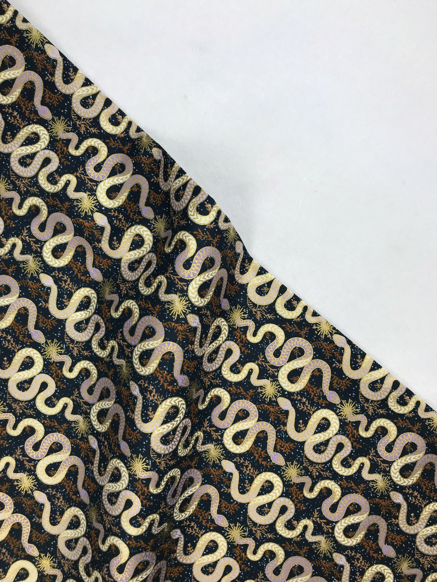 Phantasmagorian Serenity METALLIC Mercedes Cortés Myth + Dream Cotton + Steel Fabrics Quilters Cotton Fabric Fetish