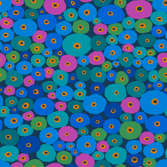 Spools Blue 85 and Fabulous Kaffe Fassett Freespirit Fabrics 100% Quilters Cotton Fabric Fetish