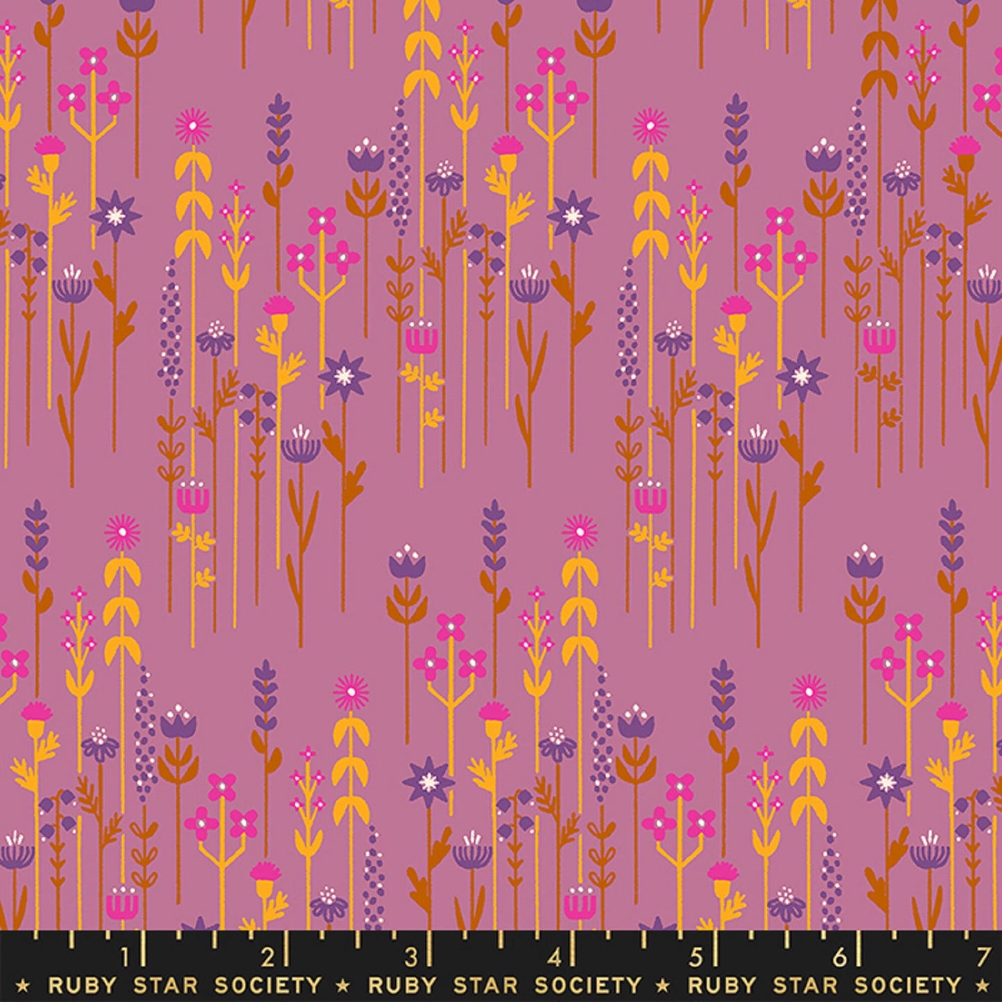 Gardening Lupine Linear Rashida Coleman Hale Ruby Star Society Fabric Moda 100% Quilters Cotton Fabric Fetish