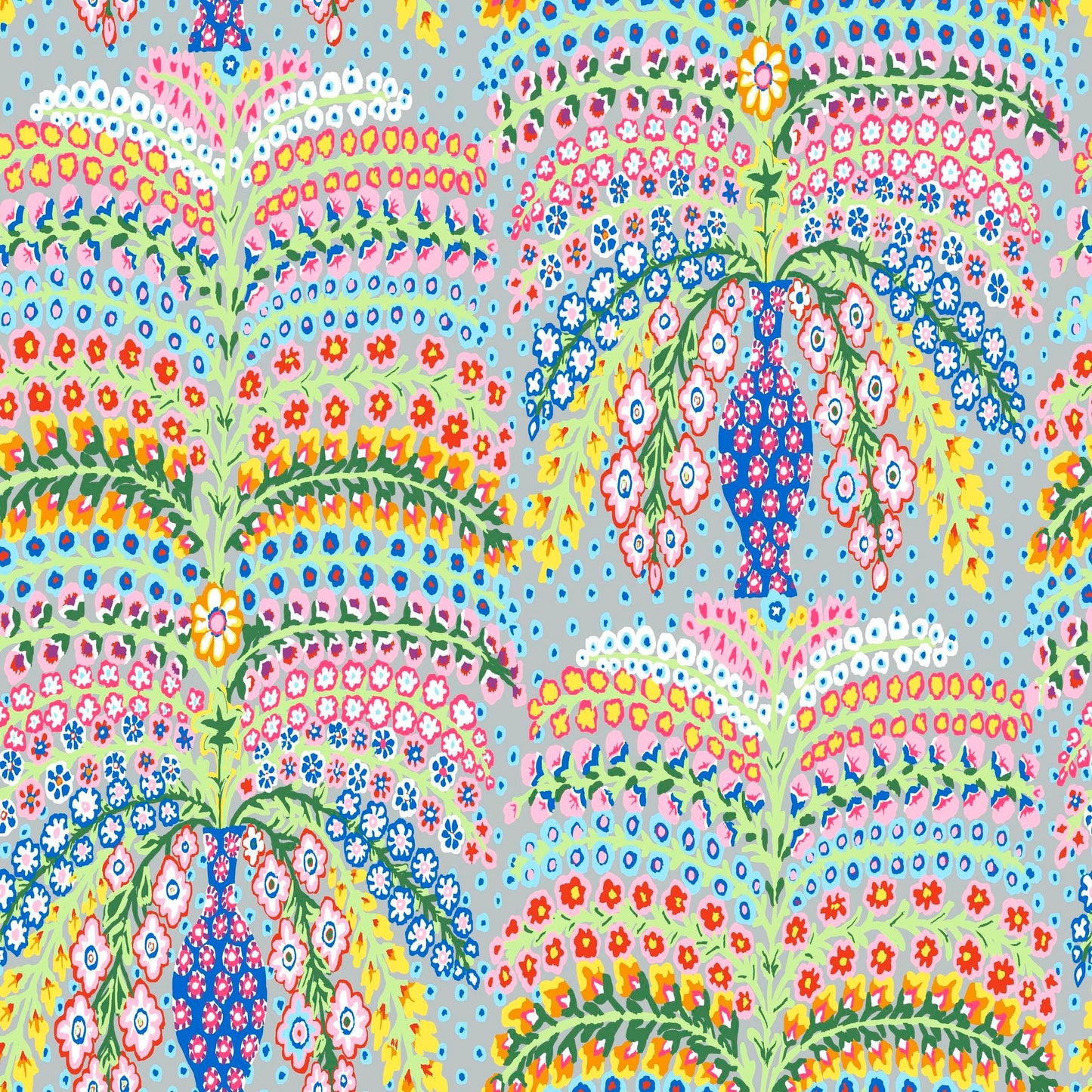 Persian Vase Grey 85 and Fabulous Kaffe Fassett Freespirit Fabrics 100% Quilters Cotton Fabric Fetish