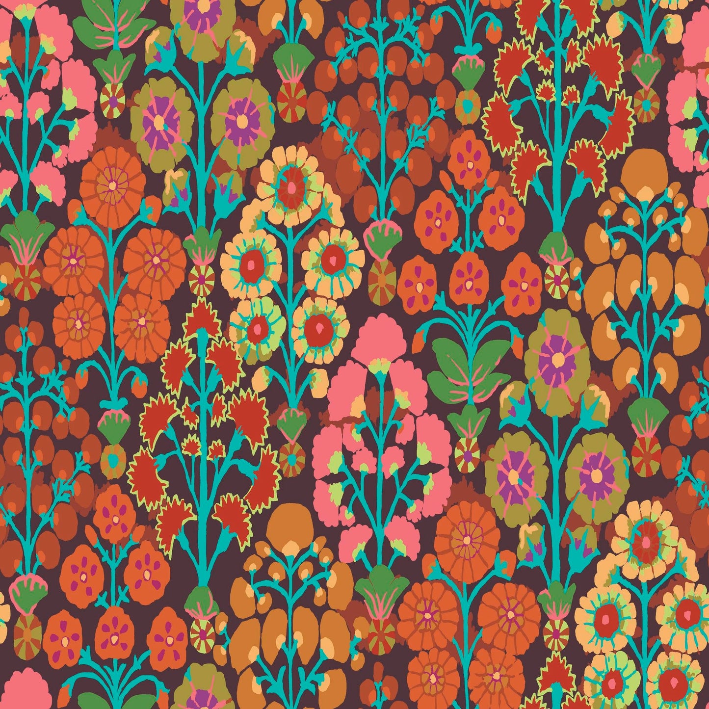 Sprays Brown 85 and Fabulous Kaffe Fassett Freespirit Fabrics 100% Quilters Cotton Fabric Fetish
