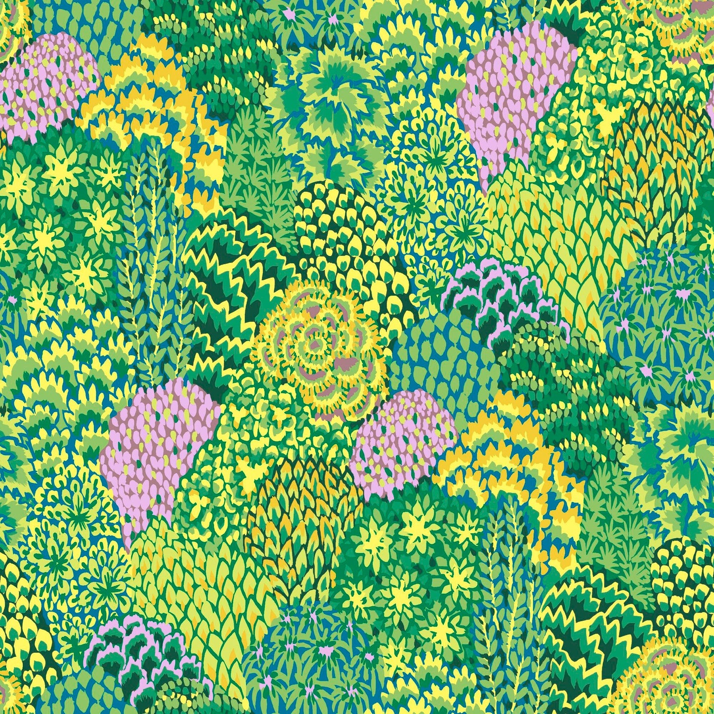 Large Oriental Trees Green 85 and Fabulous Kaffe Fassett Freespirit Fabrics 100% Quilters Cotton Fabric Fetish
