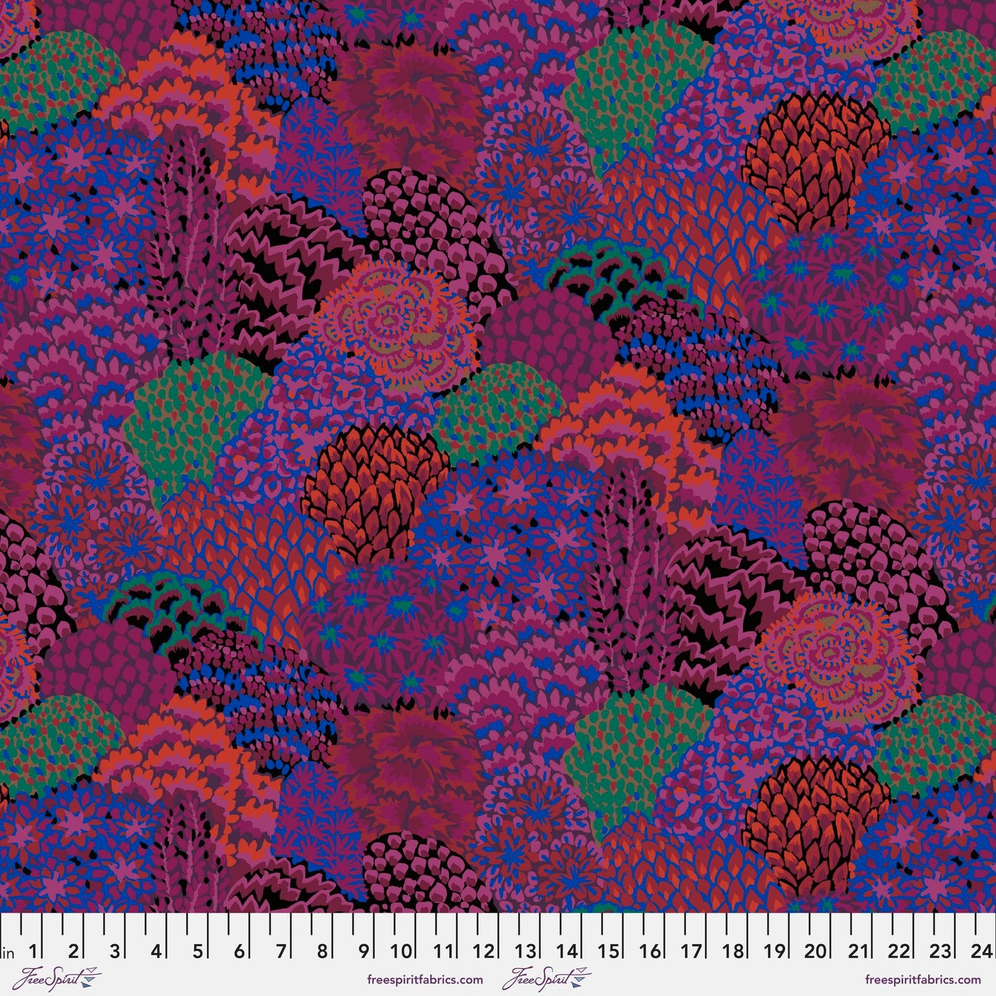 Large Oriental Trees Maroon 85 and Fabulous Kaffe Fassett Freespirit Fabrics 100% Quilters Cotton Fabric Fetish