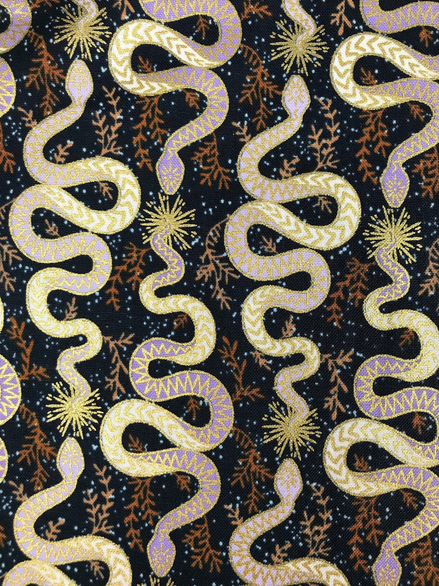 Phantasmagorian Serenity METALLIC Mercedes Cortés Myth + Dream Cotton + Steel Fabrics Quilters Cotton Fabric Fetish