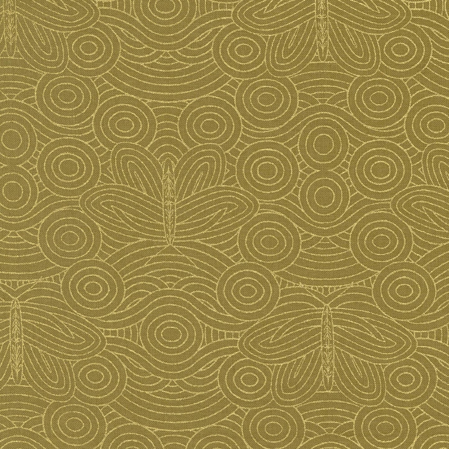 Butterfly in the Sky Ochre Gold METALLIC Meadowmere Gingiber Moda 100% Quilters Cotton Fabric Fetish