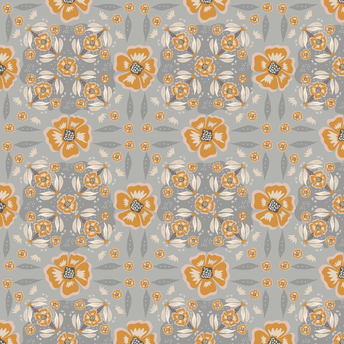 Rainshadow Ascent South Sister Ash Cascade Cotton + Steel Quilters Cotton Fabric Fetish