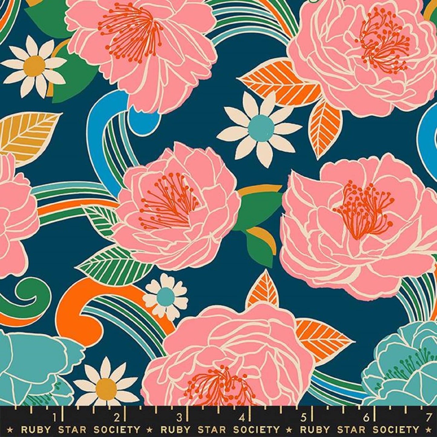Efflorescent Floral Galaxy Curio Melody Miller Ruby Star Society Moda Fabrics Quilters Cotton Fabric Fabric Fetish