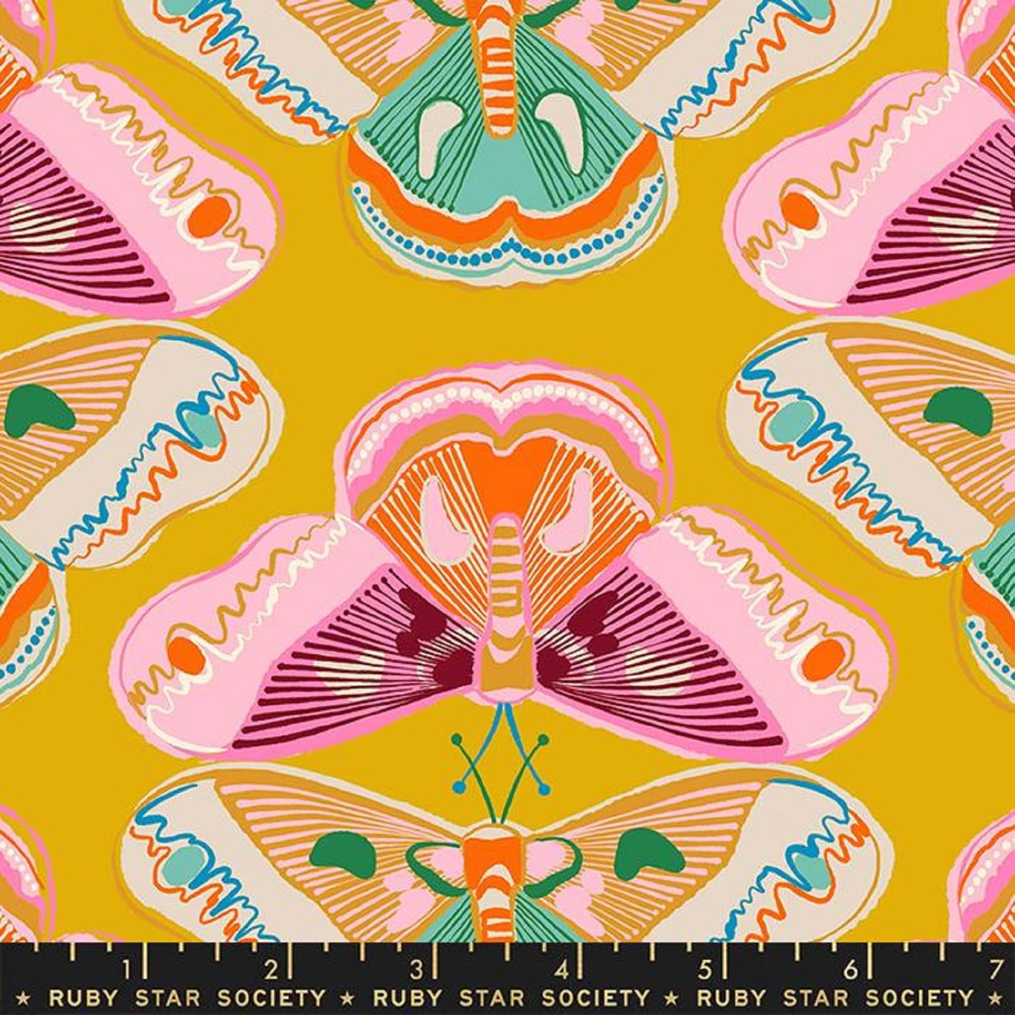 Wings Goldenrod Curio Melody Miller Ruby Star Society Moda Fabrics Quilters Cotton Fabric Fabric Fetish