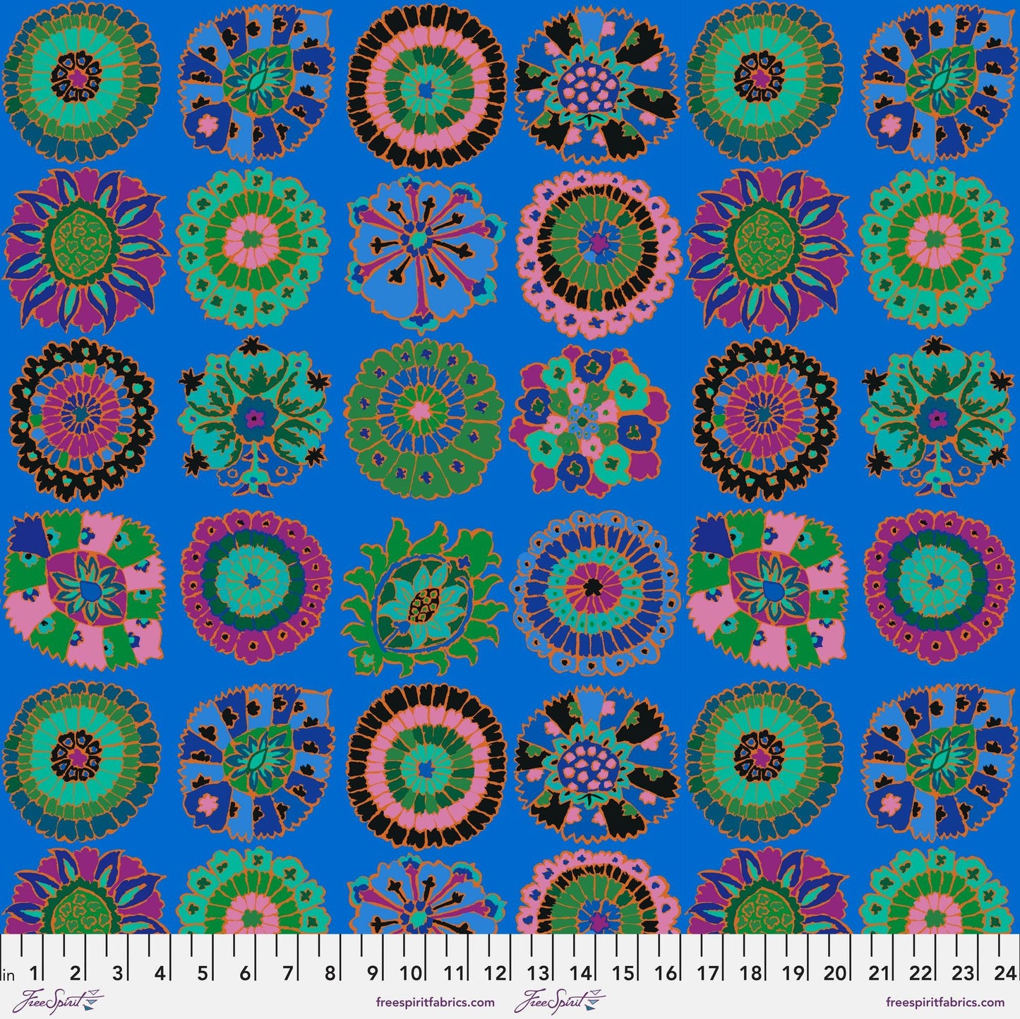 Carpet Cookie Blue Kaffe Fassett Collective February 2023 100% Quilters Cotton Fabric Fetish