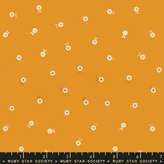 Falling Flowers Balmy METALLIC Copper Curio Melody Miller Ruby Star Society Moda Fabrics Quilters Cotton Fabric Fabric Fetish