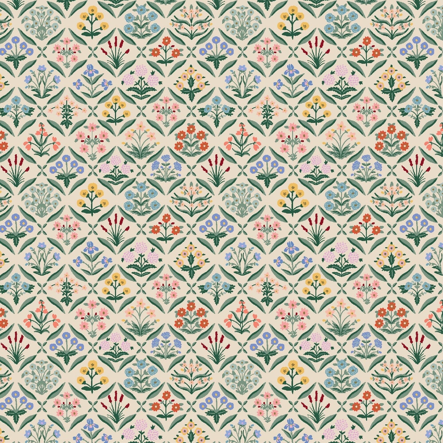 Estee Cream Vintage Garden Anna Bond Rifle Paper Co Cotton + Steel 100% Quilters Cotton Fabric Fetish