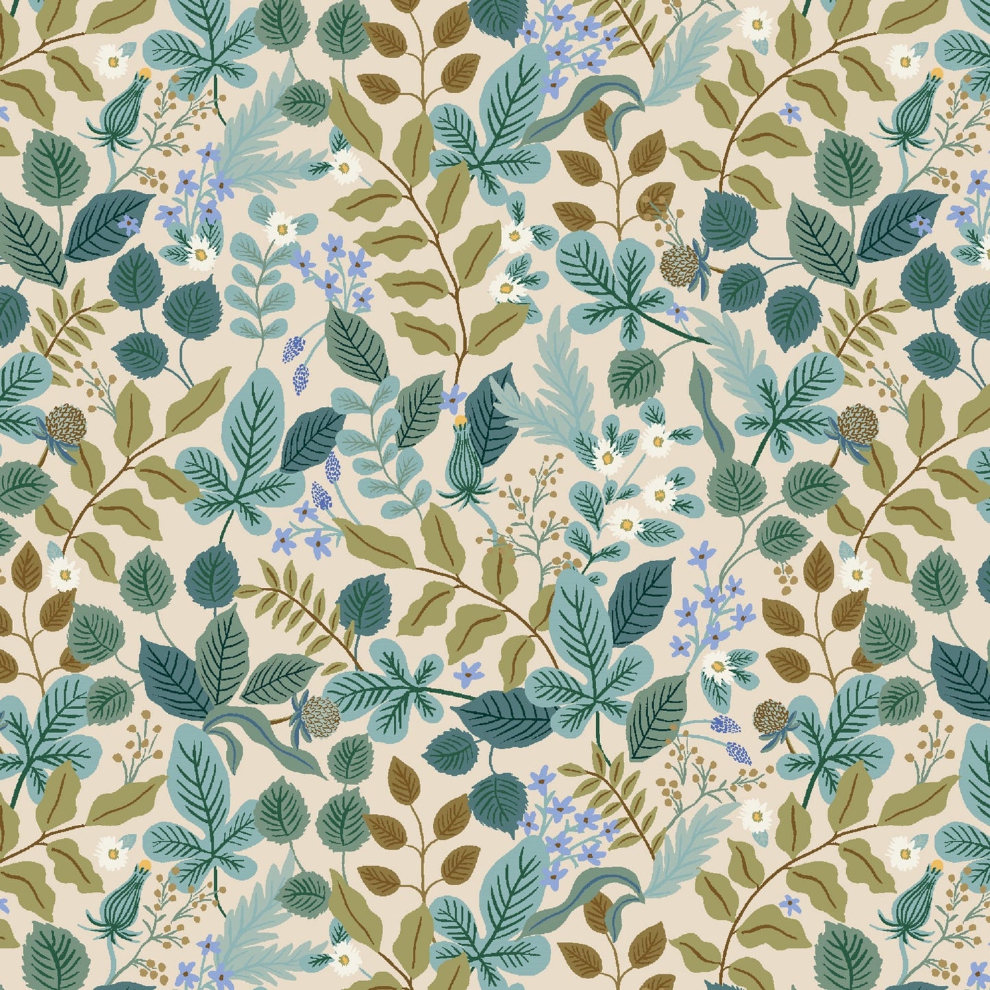 Verte Cream Vintage Garden Anna Bond Rifle Paper Co Cotton + Steel 100% Quilters Cotton Fabric Fetish