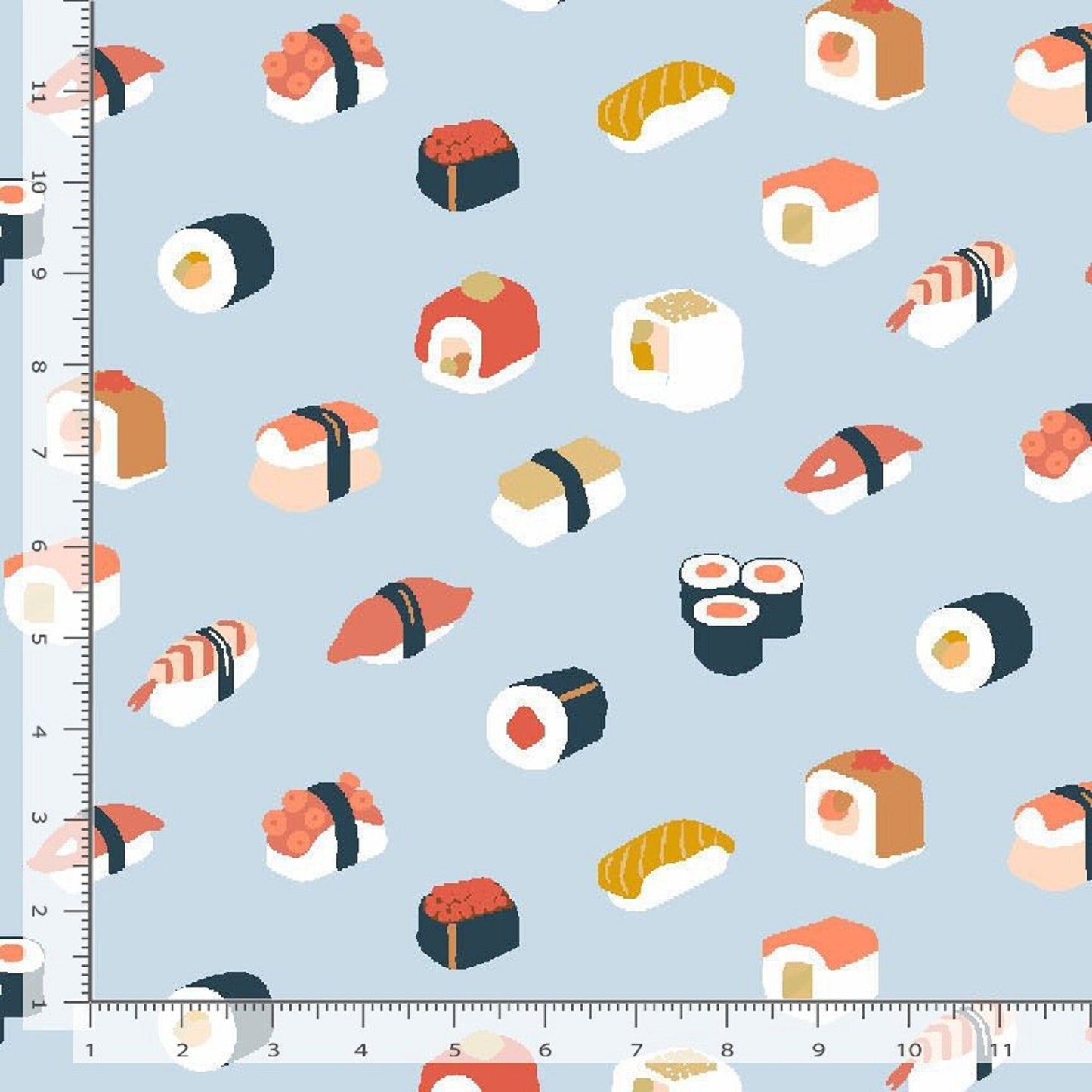 Sushi Plume Night Swim Dear Stella Fabric Quilters Cotton Fabric Fetish