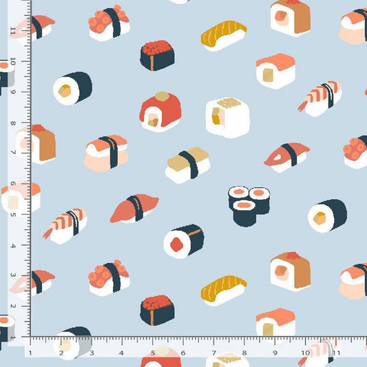 Sushi Plume Night Swim Dear Stella Fabric Quilters Cotton Fabric Fetish