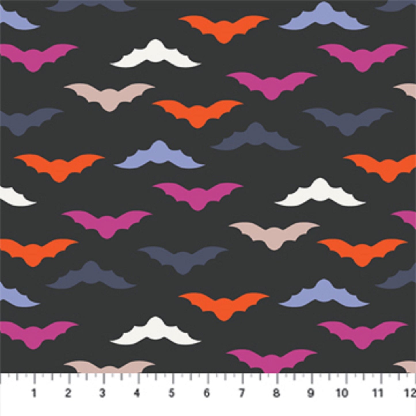Bats Black Ghost Town Dana Willard Figo Fabrics 100% Quilters Cotton Fabric Fetish