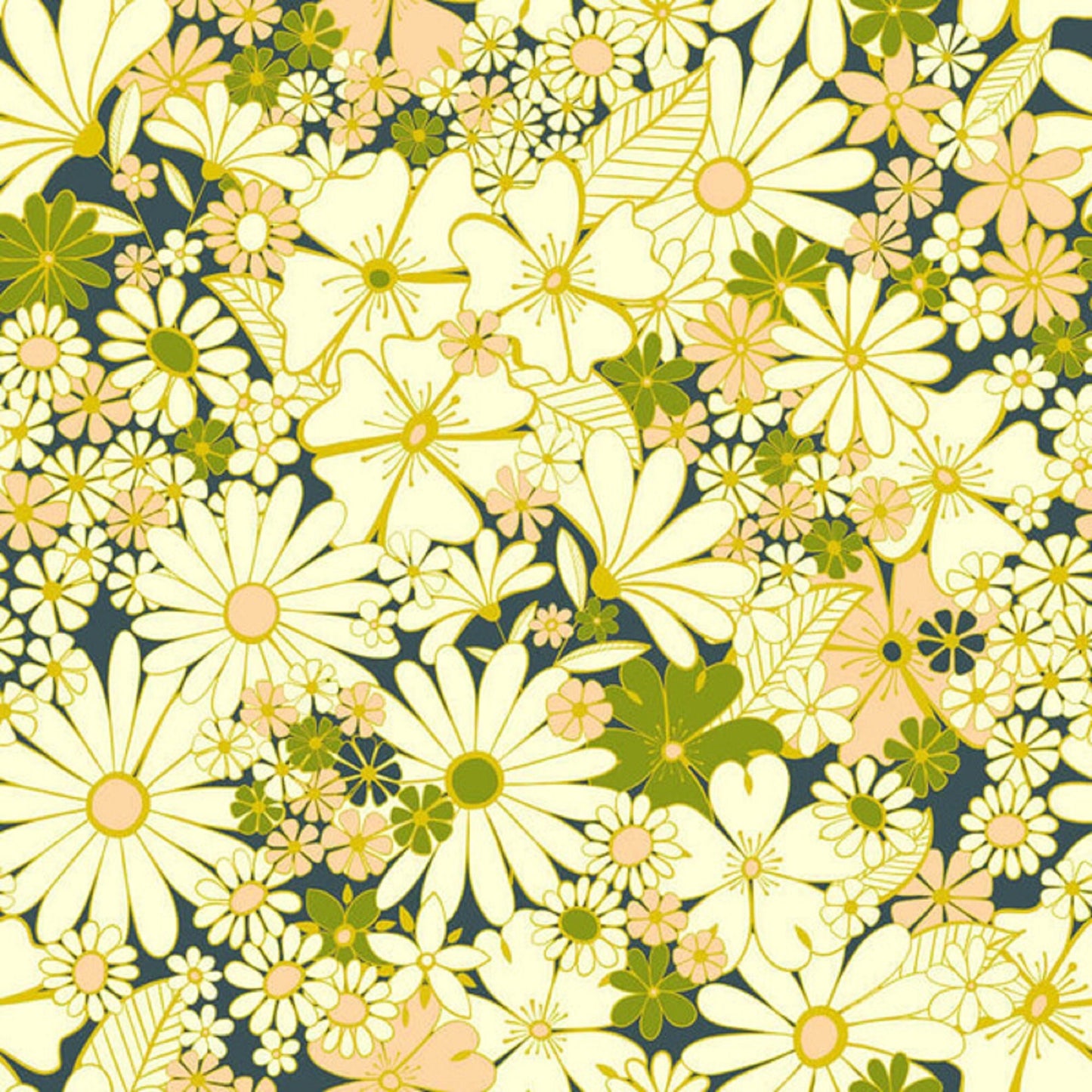 Jivin Green Vintage Deluxe Jenean Morrison RB Studio 100% Quilters Cotton Fabric Fetish