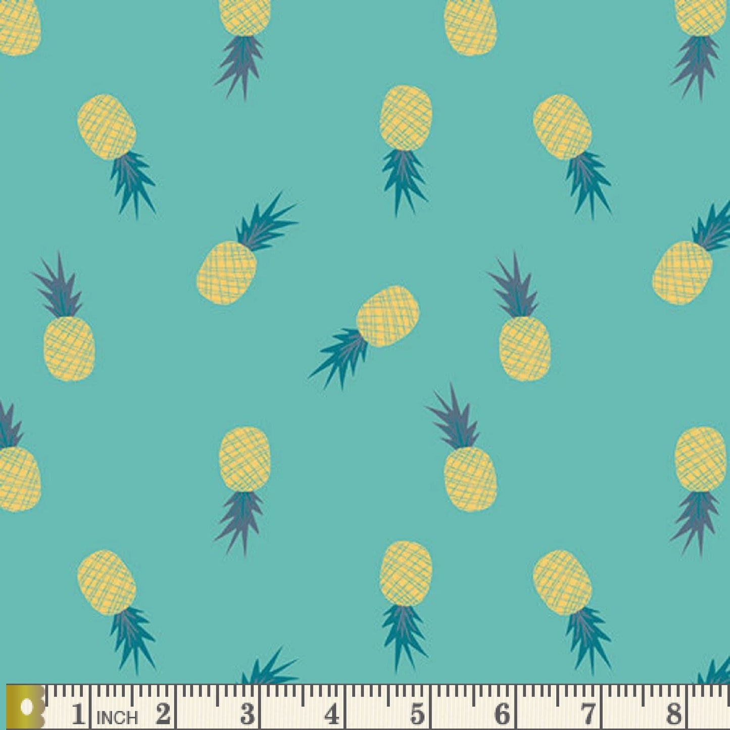 Ananas Aqua Sirena Jessica Swift Art Gallery Fabrics 100% Quilters Cotton Fabric Fetish