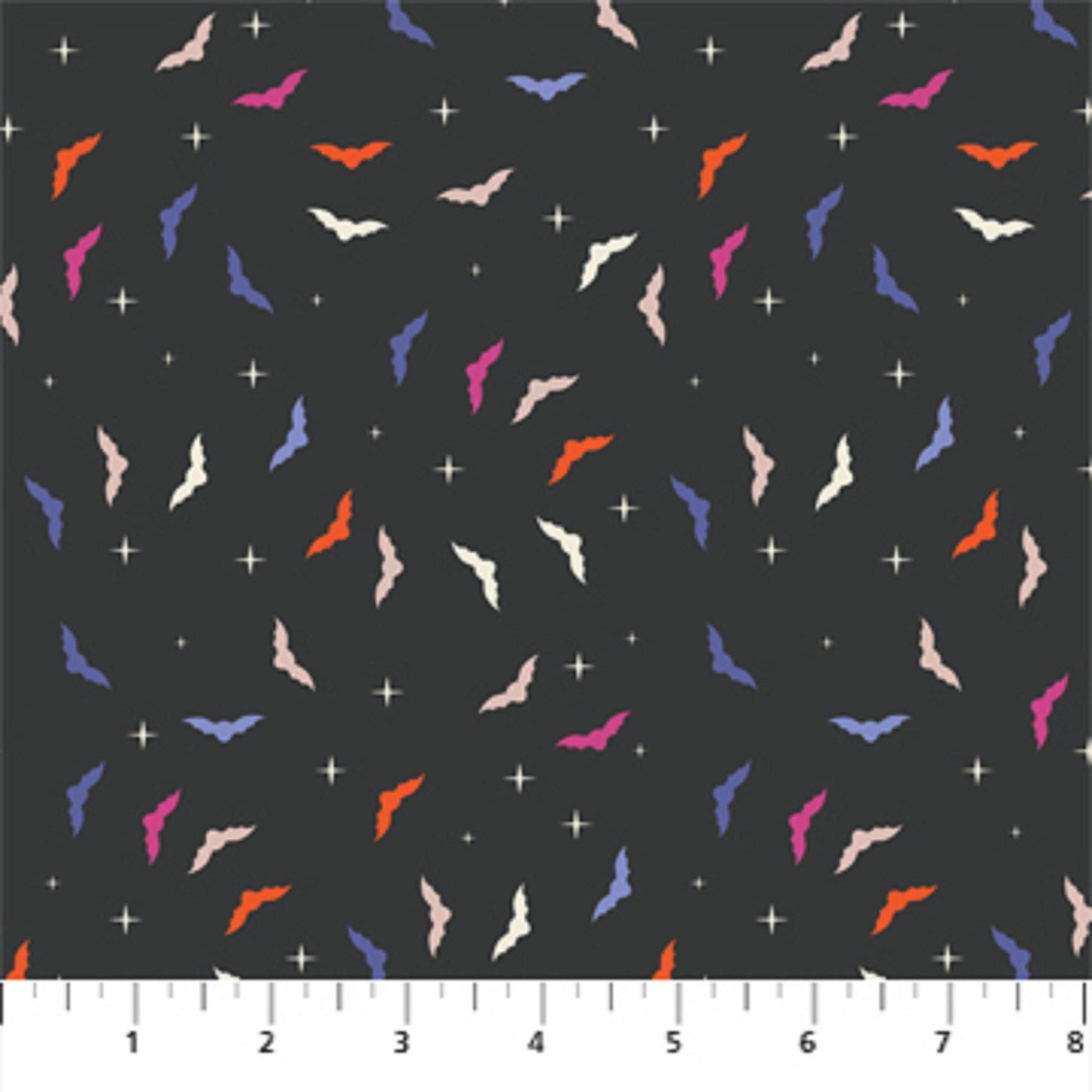 Starry Bats Black Ghost Town Dana Willard Figo Fabrics 100% Quilters Cotton Fabric Fetish