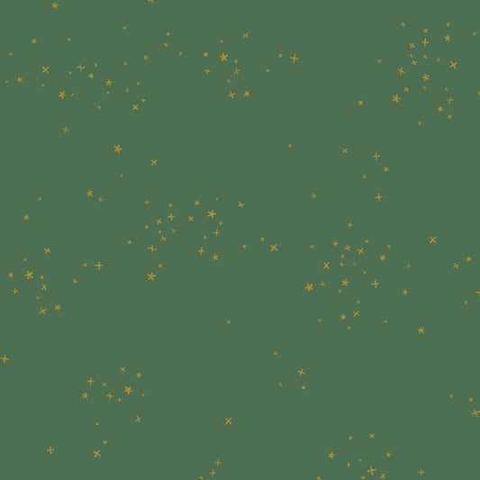 Freckles Weekend Getaway METALLIC Gold Cotton + Steel Basics Quilters Cotton Cont. Yardage Fabric Fetish