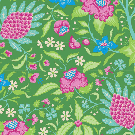 Flowertangle Green Bloomsville Tilda Fabric Tone Finnanger 100% Quilters Cotton Fabric Fetish