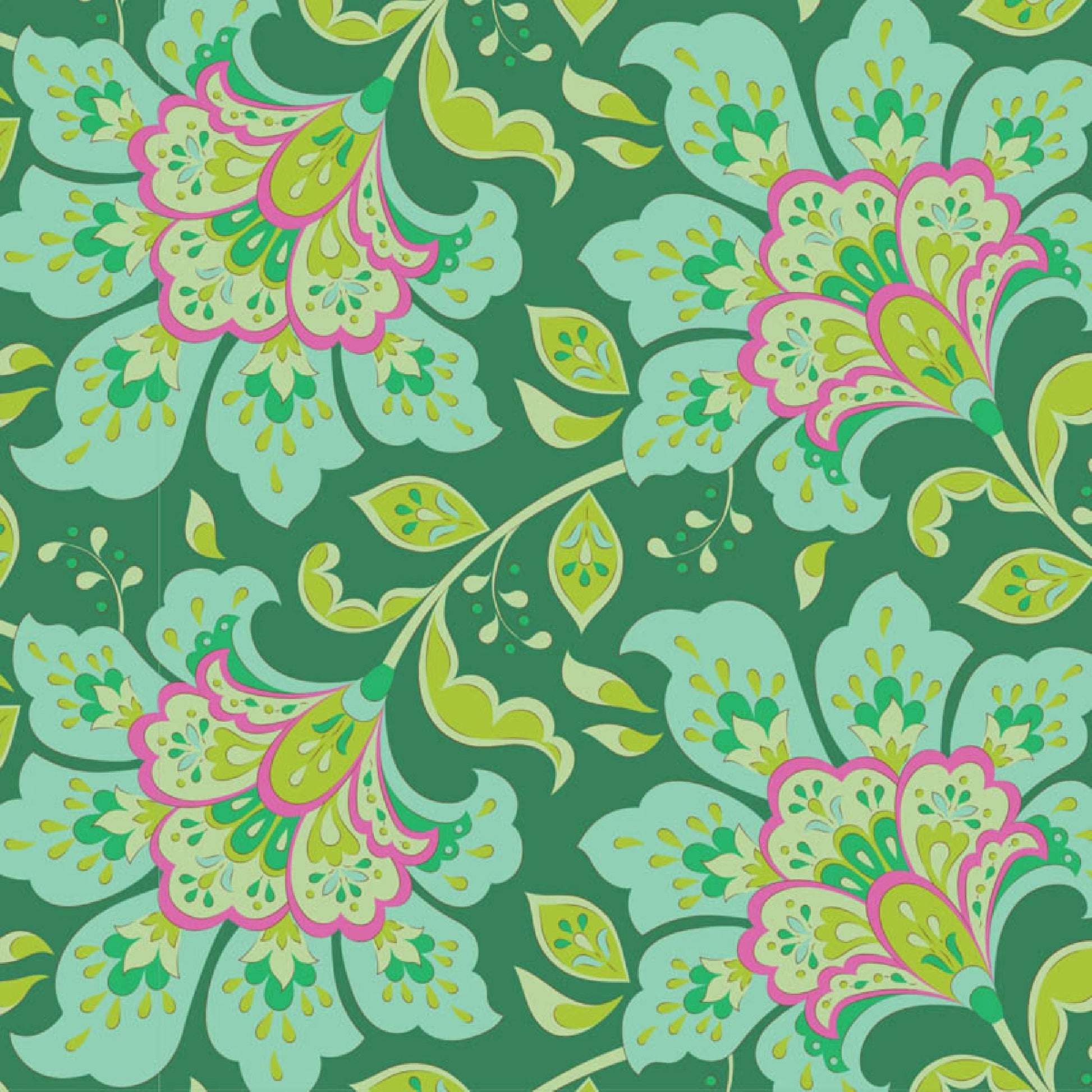Flowermarket Pine Bloomsville Tilda Fabric Tone Finnanger 100% Quilters Cotton Fabric Fetish