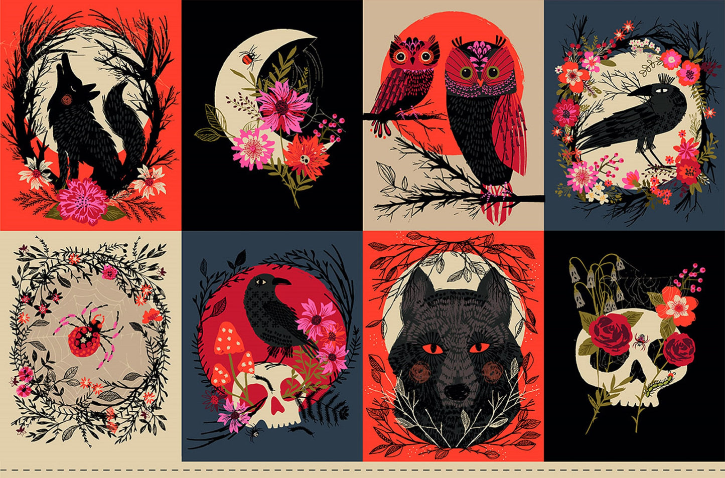 30 Inch Panel Forest Whispers Helen Black Dashwood Studio Quilters Cotton FORW2272 Fabric Fetish