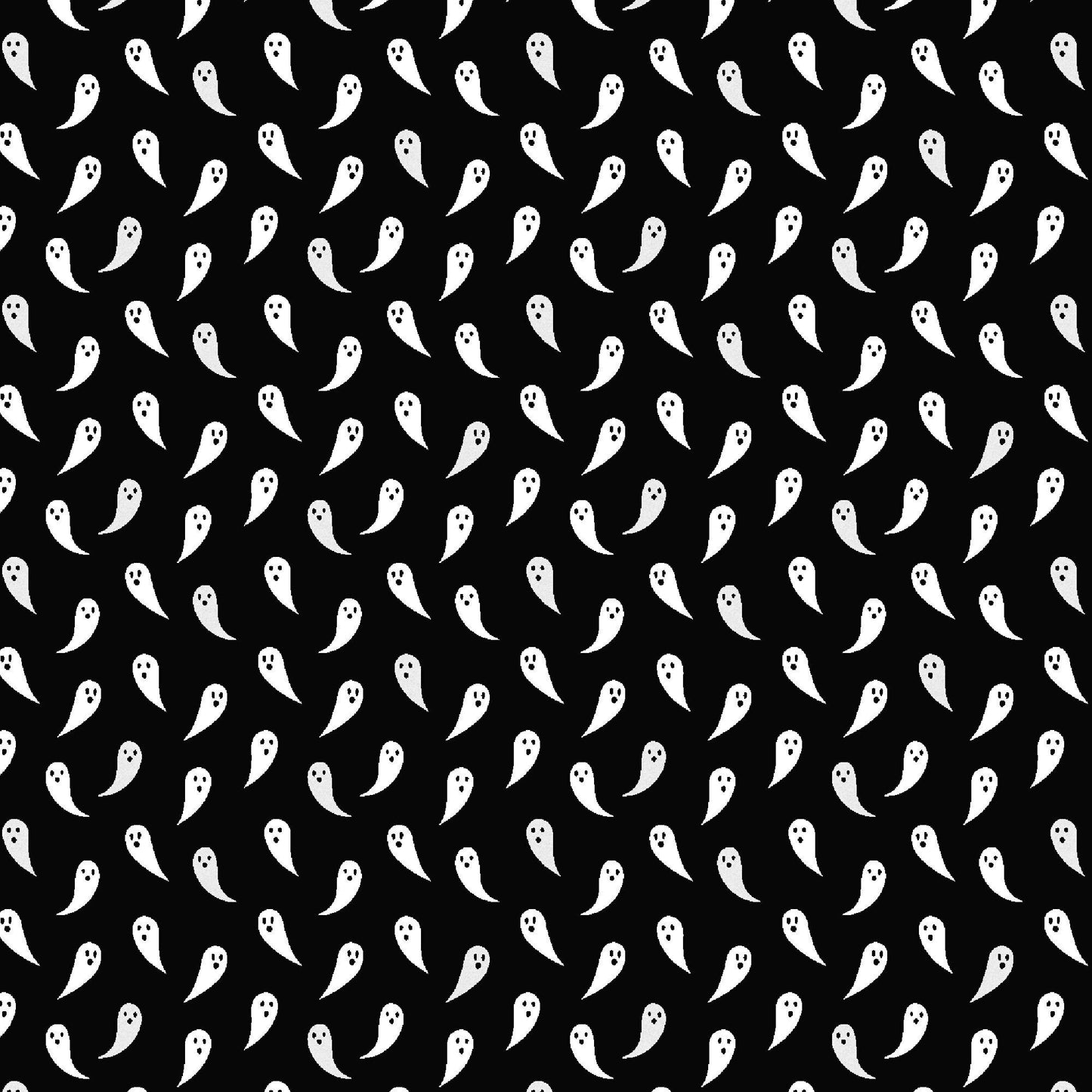 Boo...I'm a Ghost Black as Night Pearlescent Carys Mula School of Magic Cotton + Steel Fabrics Quilters Cotton Fabric Fetish