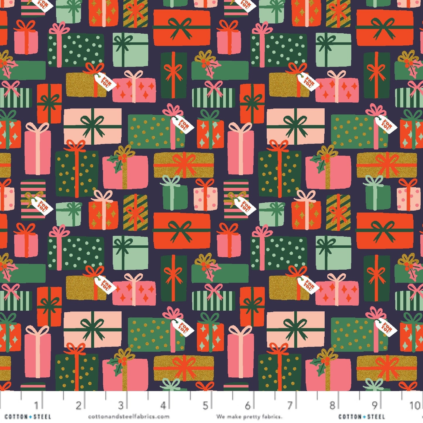 Holiday Gifts Navy METALLIC RP615 NA2M Holiday Classics ll Anna Bond Rifle Paper Co Basics Cotton + Steel Fabric Fetish