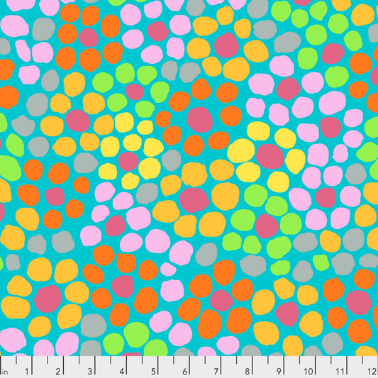Flower Dot Aqua Parakeet Brandon Mably for Kaffe Fassett Fabric Fetish