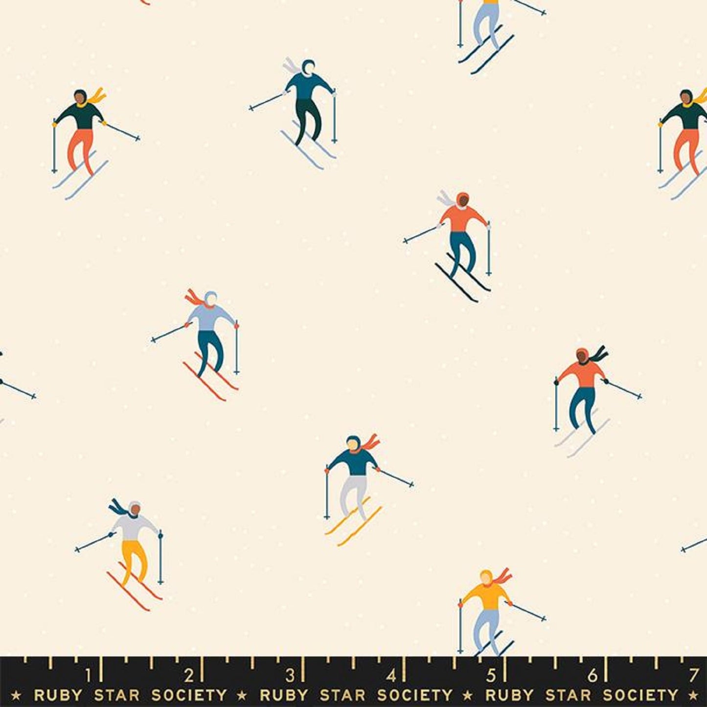 Ski Peeps Natural Winterglow Ruby Star Society Moda 100% Cotton Quilting Fabric Yardage Fabric Fetish