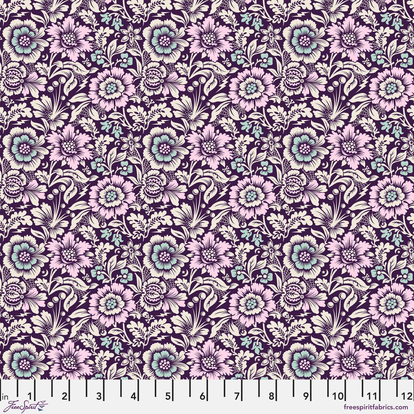 Mini Spider Blossom Nerium Nightshade Deja Vu Tula Pink Freespirit Fabrics 100% Quilters Cotton Fabric Fetish