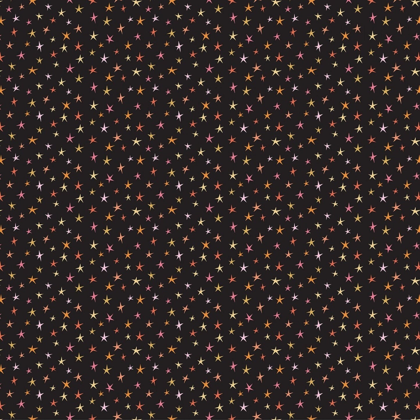 Sparkly Stars Black Kitty Loves Candy Lori Woods Poppie Cotton Fabric 100% Quilters Cotton Fabric Fetish