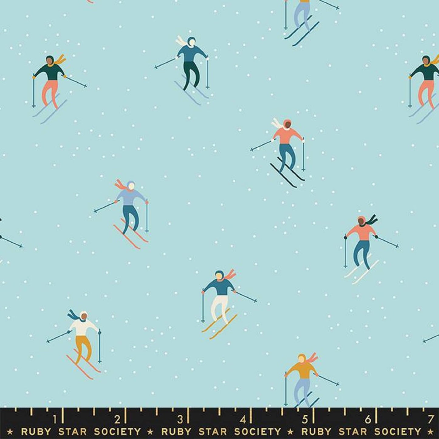 Ski Peeps Polar Winterglow Ruby Star Society Moda 100% Cotton Quilting Fabric Yardage Fabric Fetish