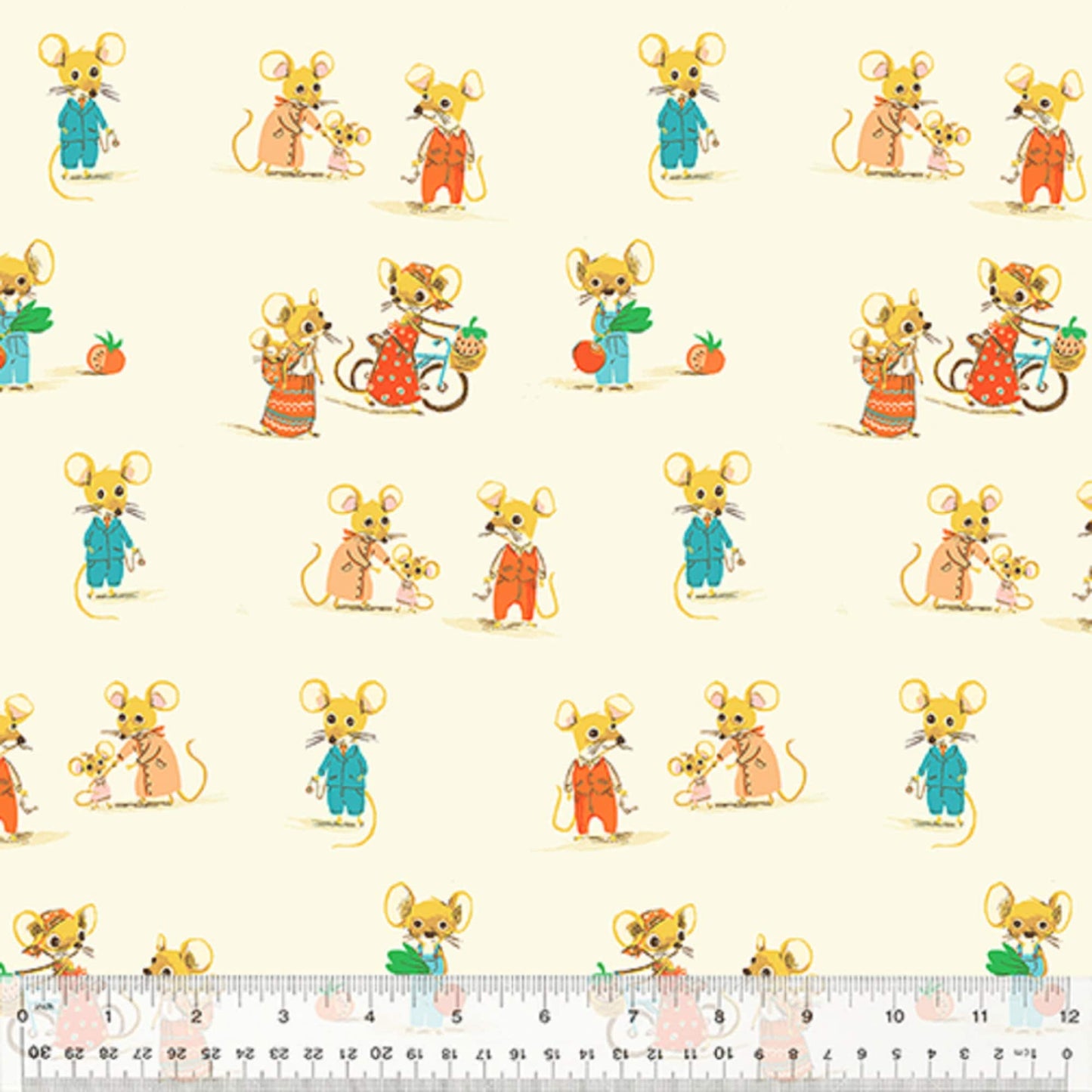 Country Mouse Cream Country Mouse Heather Ross Windham Fabrics Quilters Cotton Fabric Fetish