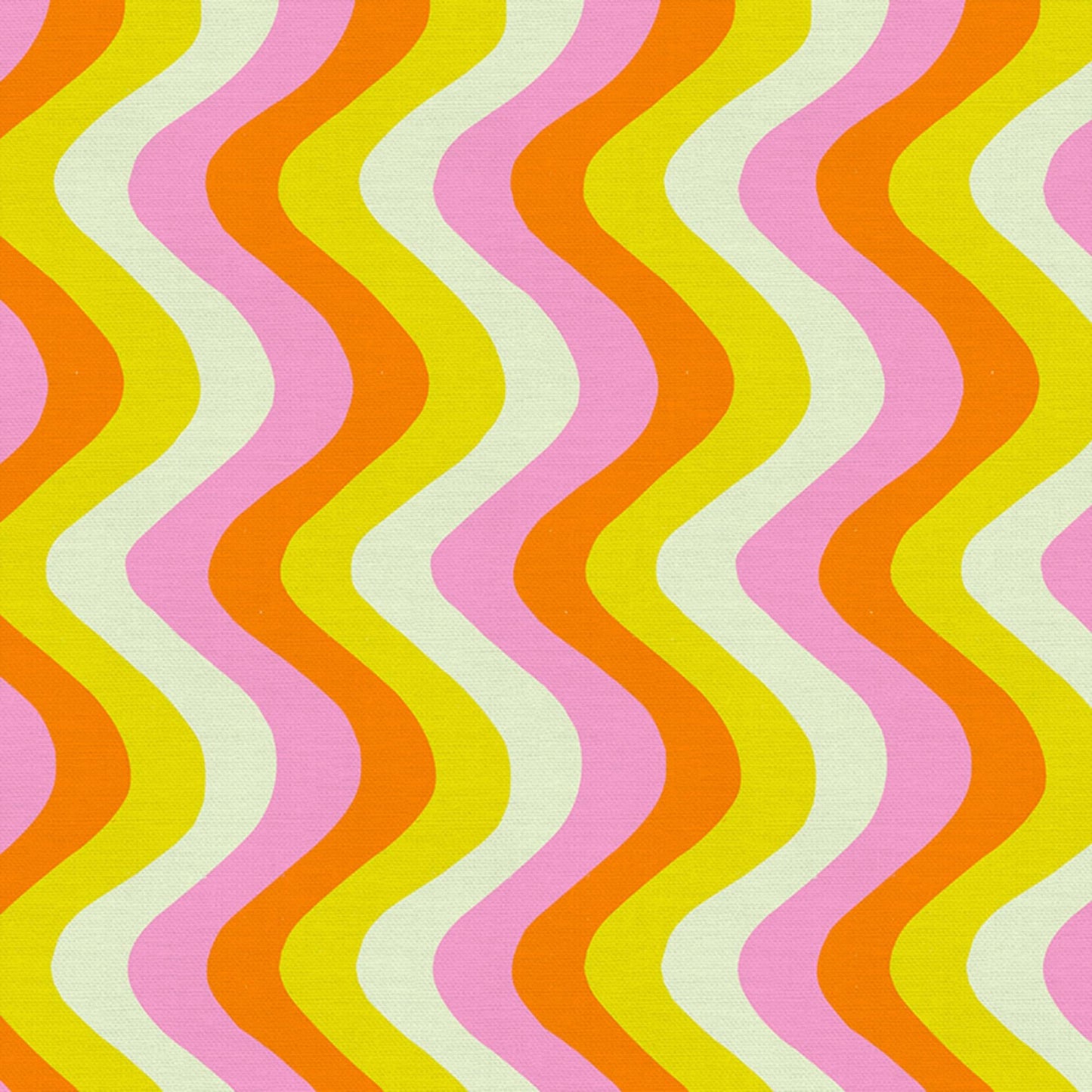 Wave Pink Orange Drivin' Down 9 Lysa Flower Paintbrush Studio Fabric 100% Quilters Cotton Fabric Fetish