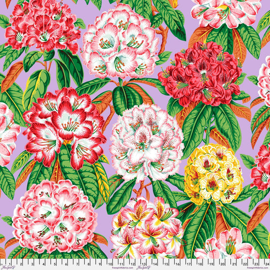 Rhododendrons Lavender August 2023 Philip Jacobs Kaffe Fassett Collective 100% Quilters Cotton Fabric Fetish