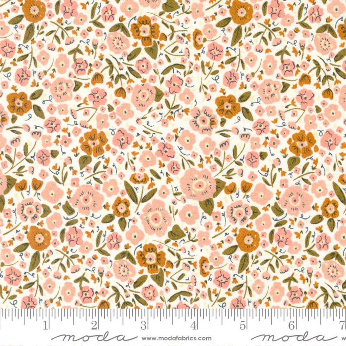 Calico Small Floral Cloud Quaint Cottage Gingiber Moda Fabric Fetish