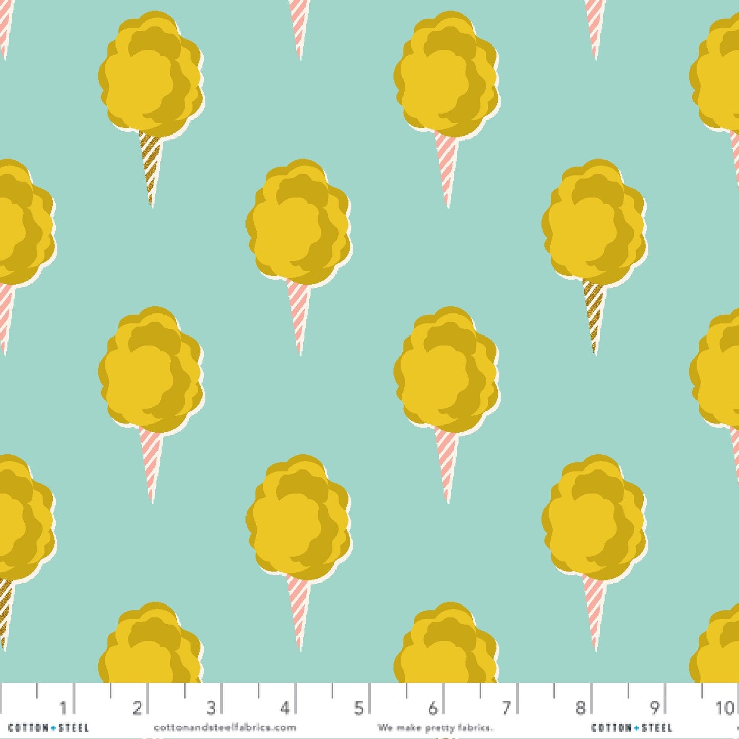 Sugar Rush Sky High METALLIC East Coast by Megan Kampa for Cotton + Steel Fabrics Quilters Cotton MK104 SH3M Fabric Fetish