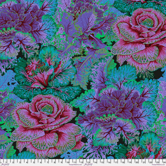 Curly Kale Dark Philip Jacobs Kaffe Fassett Collective PWPJ120 DARK 100% Quilters Cotton Fabric Fetish