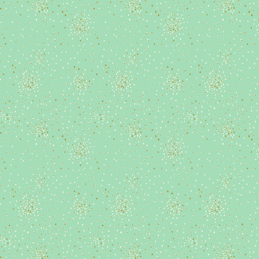 Clusters Ice METALLIC Gold Cotton + Steel Basics Fabric Fetish