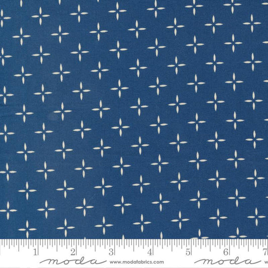 Diamond Blender Indigo Flower Press Katharine Watson Moda Quilters Cotton 3307 13 Fabric Fetish
