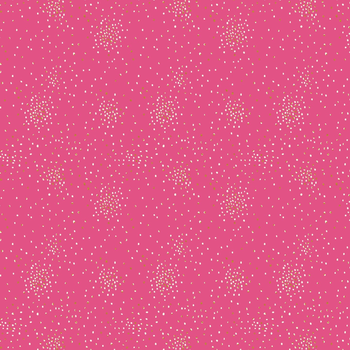 Clusters Strawberry METALLIC Gold Cotton + Steel Basics Fabric Fetish