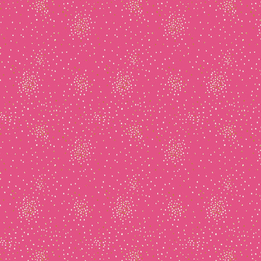 Clusters Strawberry METALLIC Gold Cotton + Steel Basics Fabric Fetish
