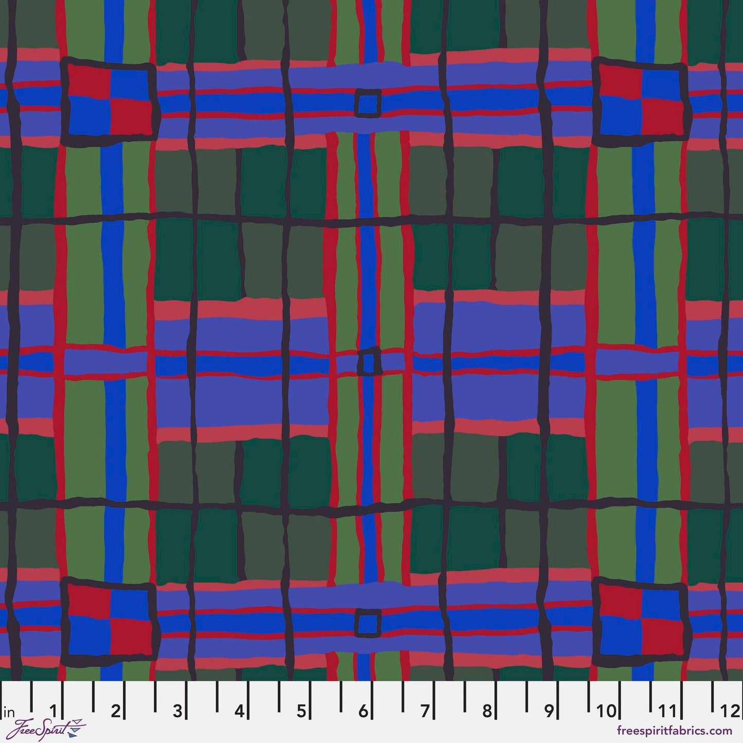 Checkmate Dark Kaffe Fassett Collective Brandon Mably PWBM086 DARK 100% Quilters Cotton Fabric Fetish