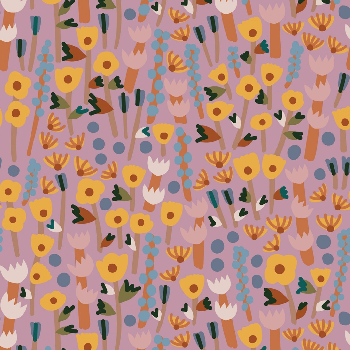 Yuha Gold Poppy Yuma Leah Duncan Cloud 9 ORGANIC Quilters Cotton Fabric Fetish